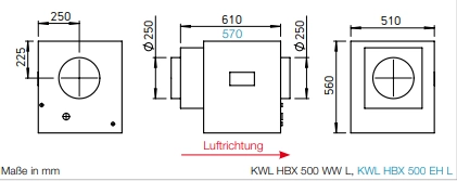 Helios HygroBox KWL HBX 500 EH L
