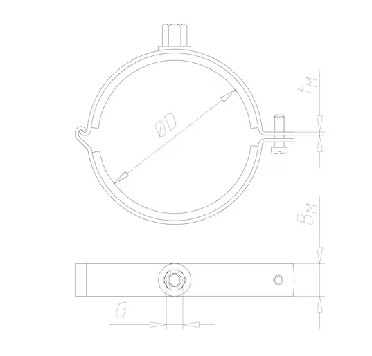 Würth Lüftungsrohrschelle M8/M10-200MM