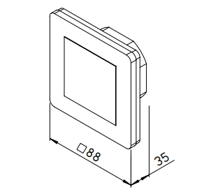 Helios Bedienelement KWL BE Touch w, weiß