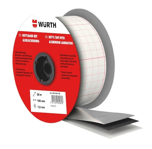 Würth Dichtungsband Butyl Lüftung 80MMX20M