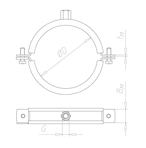 Würth Lüftungsrohrschelle M8/M10-315MM