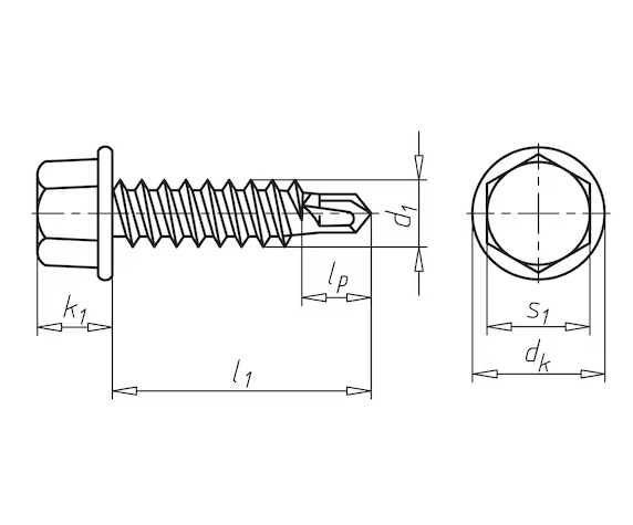 Würth Bohrschraube Sechskantkopf m. Flansch 4,2 x 16